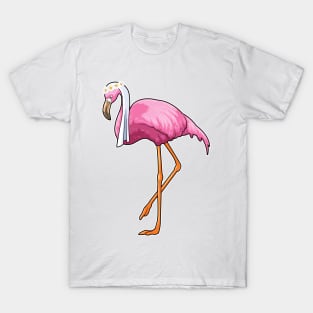 Flamingo as Bride with Veil T-Shirt